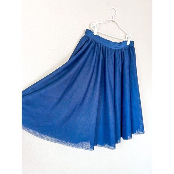 Modcloth Navy Tulle Skirt, Size Large - Picture 3 of 5